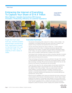 Embracing the Internet of Everything