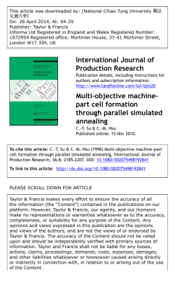 Multi-objective machine-part cell formation through parallel