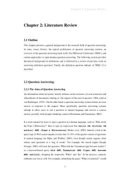 Chapter 2: Literature Review