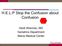 H.E.L.P Stop the Confusion about Confusion