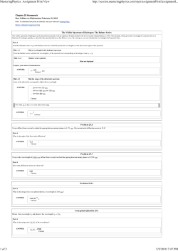 MasteringPhysics: Assignmen