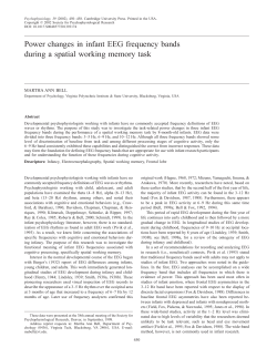 Power changes in infant EEG frequency bands during a spatial