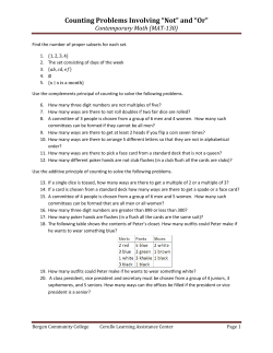 Counting Problems Involving “Not”