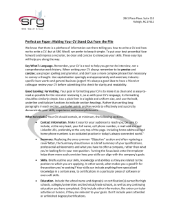 Perfect on Paper: Making Your CV Stand Out from the