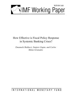 How Effective is Fiscal Policy Response in Systemic Banking