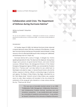 Collaboration Amid Crisis-The Department of Defense