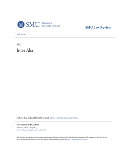 Inter Alia - SMU Scholar
