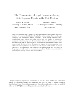 The Transmission of Legal Precedent Among State Supreme Courts