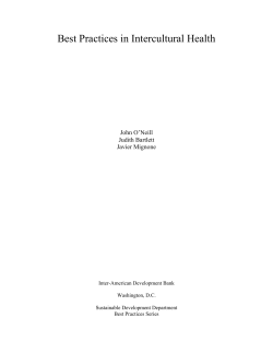 Best Practices in Intercultural Health - Inter