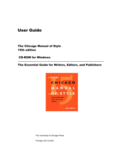 User Guide - The Chicago Manual of Style Online