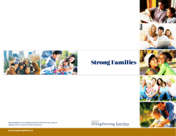 Strengthening Families Parent Brochure