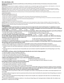 EOC - Unit 3 Review Cells
