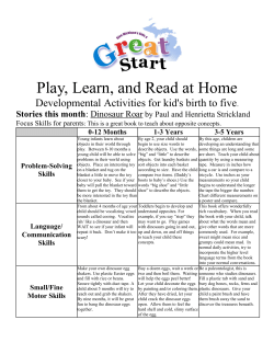 Dinosaur Roar &ndash; PLR - Great Start Montcalm County