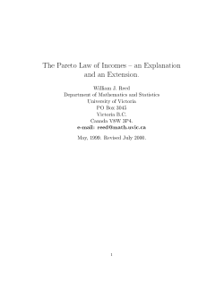 The Pareto Law of Incomes - an Explanation and an