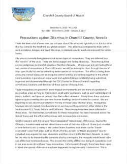 Precautions against Zika virus in Churchill County, Nevada
