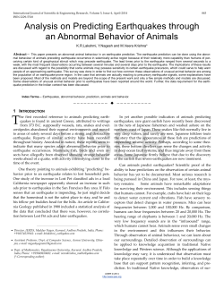 Analysis on Predicting Earthquakes through an