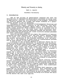 Binarity and Ternarity in Alutiiq