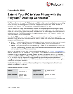 Extend Your PC to Your Phone with the Polycom Desktop Connector