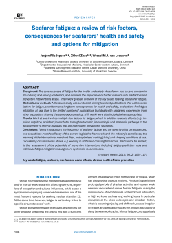 Seafarer fatigue: a review of risk factors