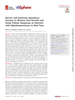 Electric Cell-Substrate Impedance Sensing To Monitor Viral Growth