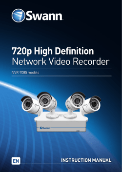 720p High Definition Network Video Recorder