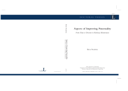 Aspects of improving punctuality: from data to decision in