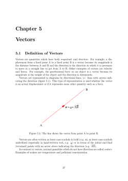 Chapter 5 Vectors
