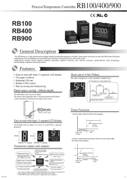 RB Series Temperature Controls Specifications
