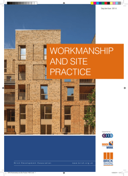 WorkmAnship AnD site prActice - Association of Brickwork Contractors