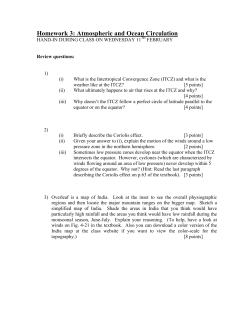 Homework 3: Atmospheric and Ocean Circulation