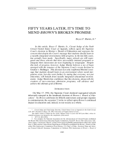 fifty years later, it`s time to mend brown`s broken promise