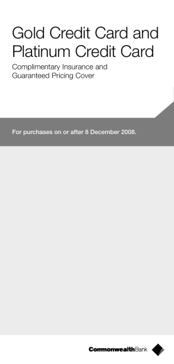 Gold Credit Card and Platinum Credit Card
