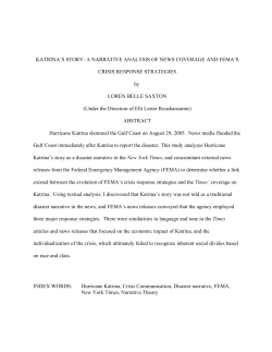 KATRINA`S STORY: A NARRATIVE ANALYSIS OF NEWS