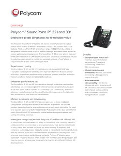 Polycom SoundPoint IP 321 and 331 Data Sheet