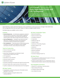 State Inheritance, Estate and Gift Tax Reporter