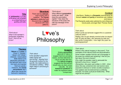 Exploring `Love`s Philosophy`