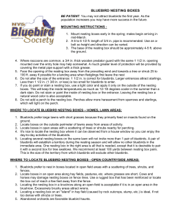 BLUEBIRD NESTING BOXES