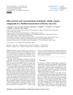 OH reactivity and concentrations of biogenic volatile organic