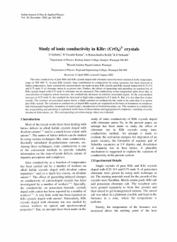 Study of ionic conductivity in KBr: (Cr04)2- crystals