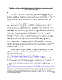 The Duty to Record: Ethical, Legal, and Professional