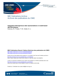 NRC Publications Archive Archives des publications du CNRC