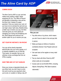 The Aline Card by ADP