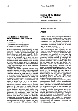 Section of the History of Medicine