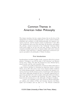 Common Themes in American Indian Philosophy