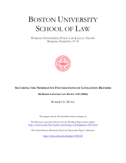 BOSTON UNIVERSITY SCHOOL OF LAW
