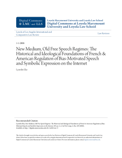 New Medium, Old Free Speech Regimes