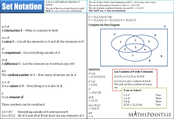 Sets Revision Sheet