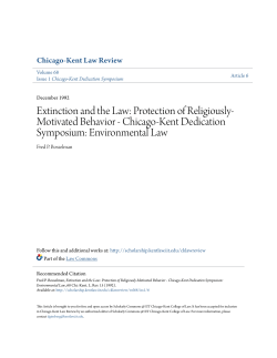 Extinction and the Law: Protection of Religiously