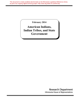 American Indians, Indian Tribes, and State Government
