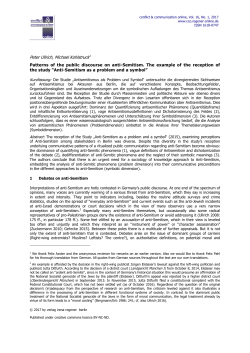 Anti-Semitism as a problem and a - DepositOnce